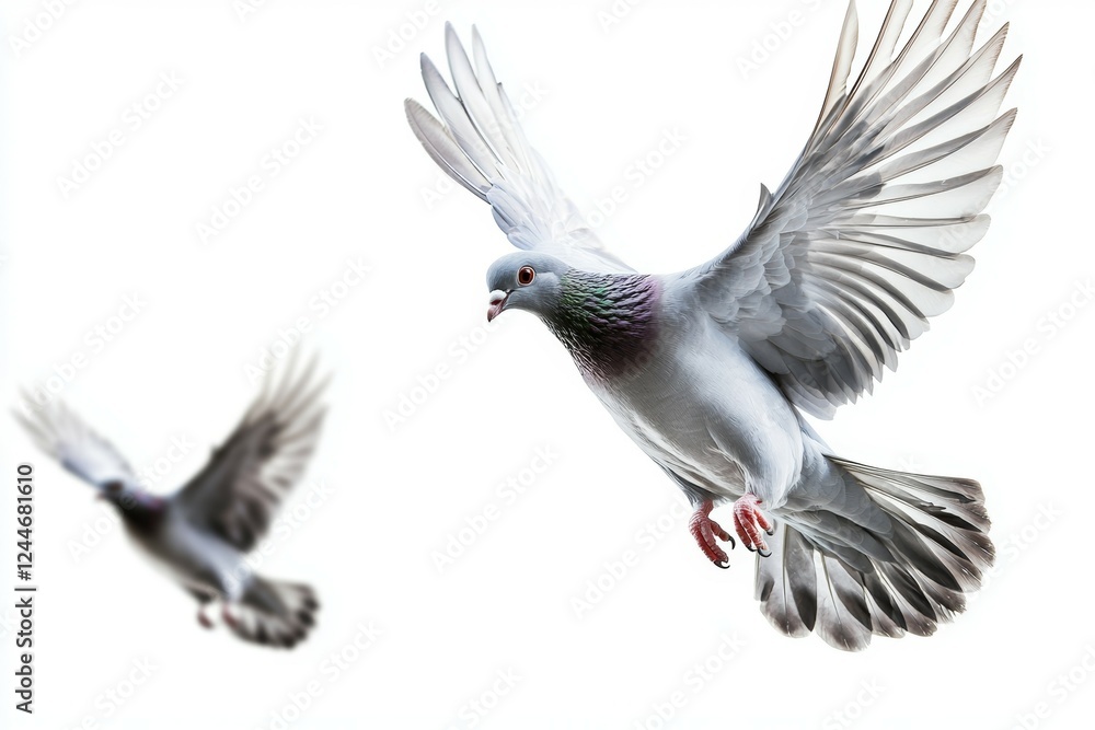 Two pigeons flying in the sky Two pigeons flying in the sky