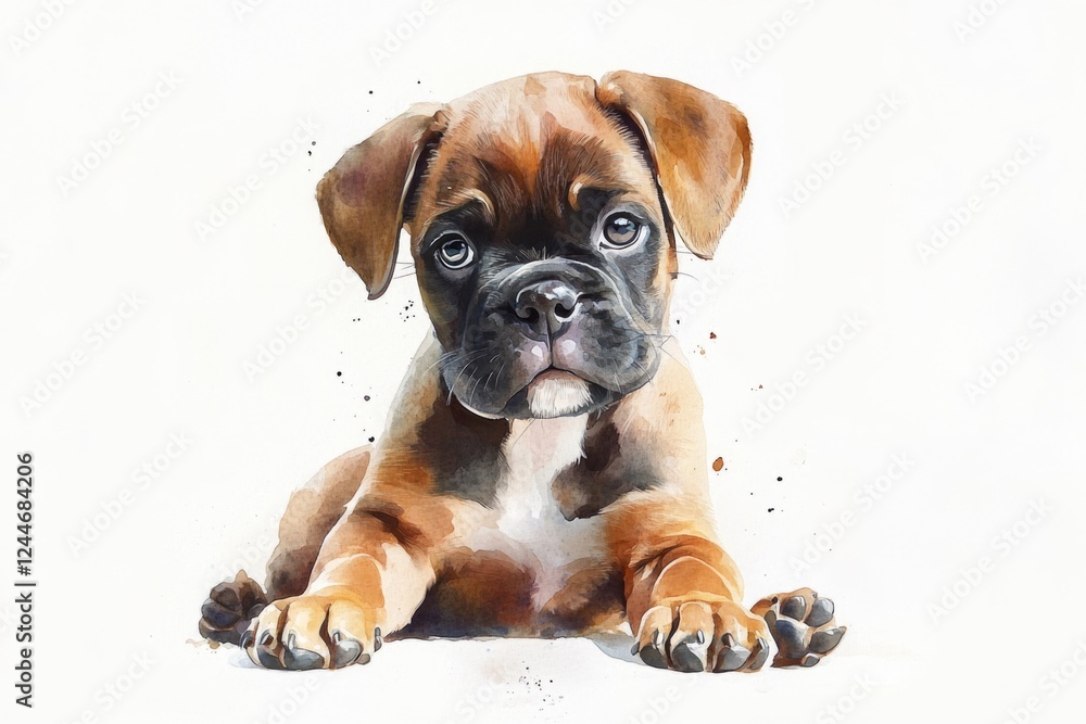 Adorable Puppy Looking Up