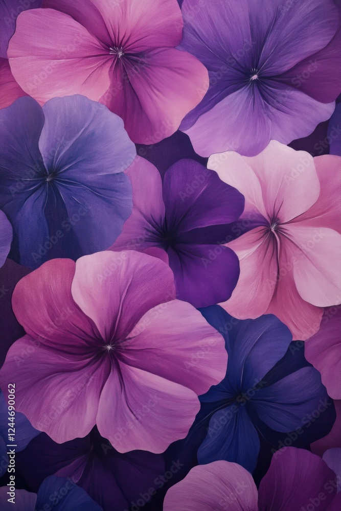 Obraz premium Purple Pansy Flower Bouquet