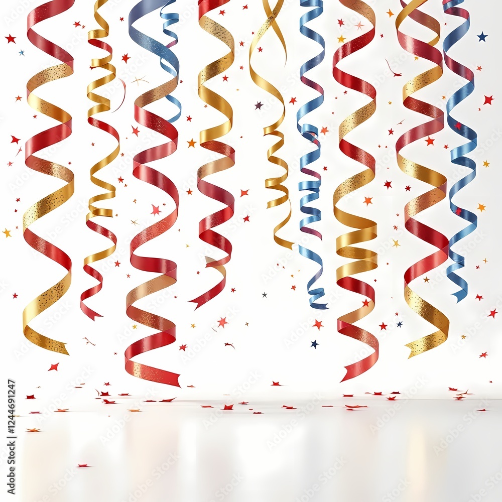 Colorful Party Streamers and Confetti Celebration Colorful Party Streamers and Confetti Celebration