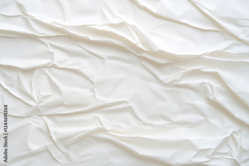 White piece of paper with a lot of wrinkles and creases White piece of paper with a lot of wrinkles and creases
