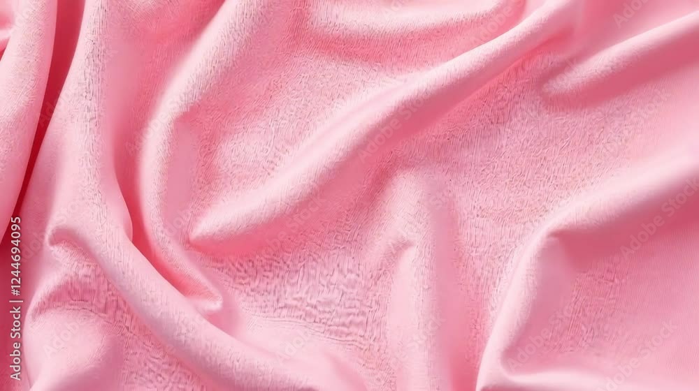 Close-up of soft, pink fabric with gentle folds, perfect for background or texture in design projects. Close-up of soft, pink fabric with gentle folds, perfect for background or texture in design projects.
