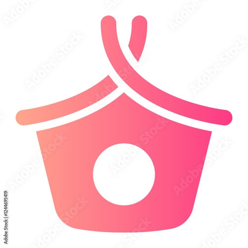 birdhouse gradient icon