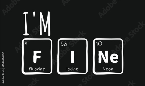 Im fine of the elements funny - Periodic table of elements - Funny chemistry saying