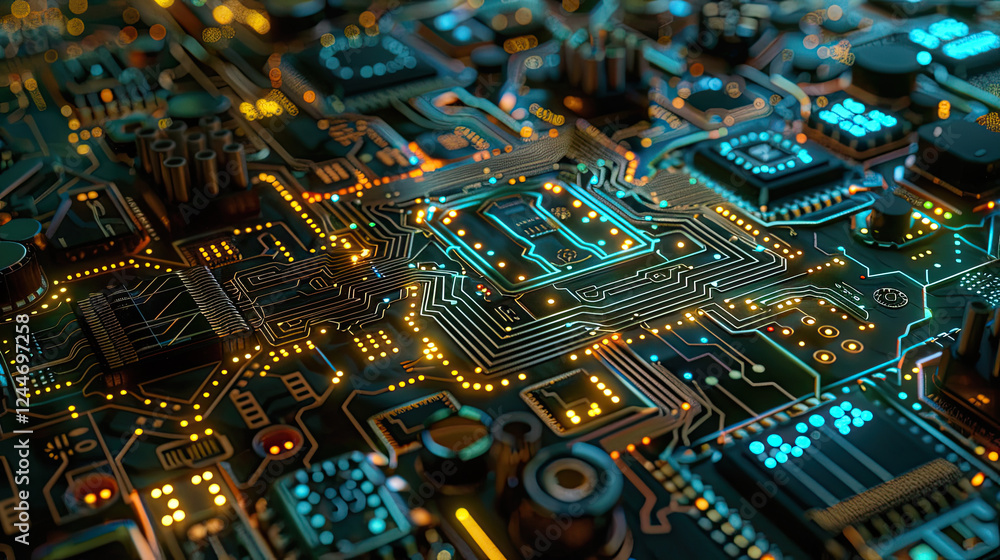 Obraz premium An image showing the complexity of quantum computing.