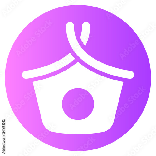 birdhouse gradient icon