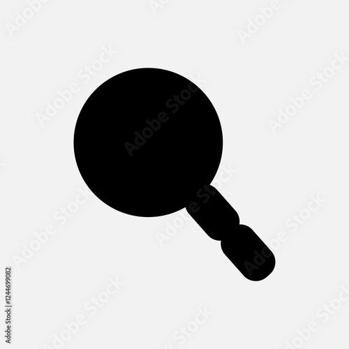 silhouette illustration of a magnifying glass.