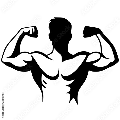 Six pack body silhouette
