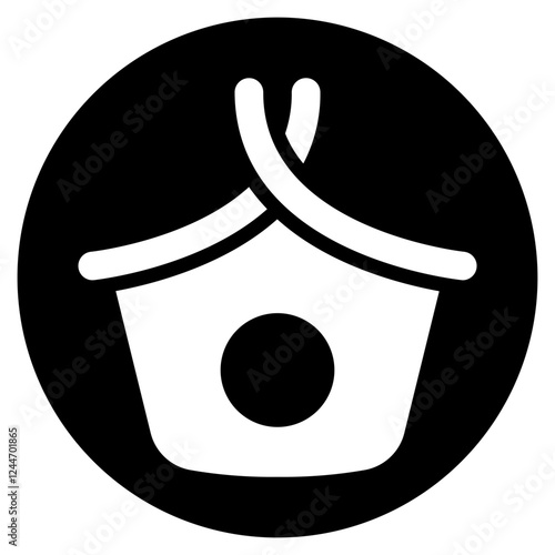 birdhouse glyph icon
