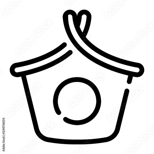 birdhouse line icon
