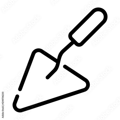 trowel line icon