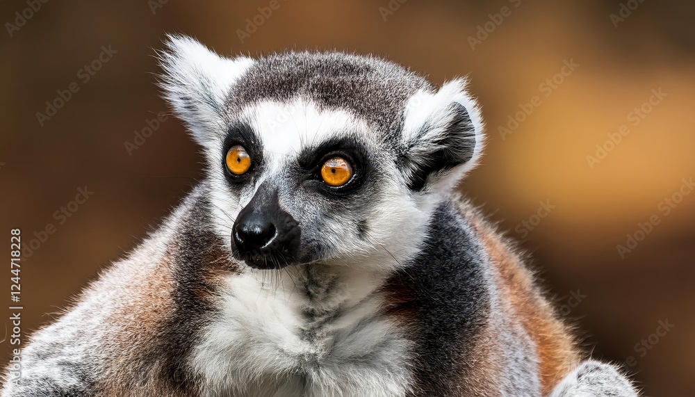 Enchanting Madagascars Endemic Lemur Amidst Lush Tropical Rainforest, Dusk Approaches, Showcasing the Beauty of Wildlife and Biodiversity