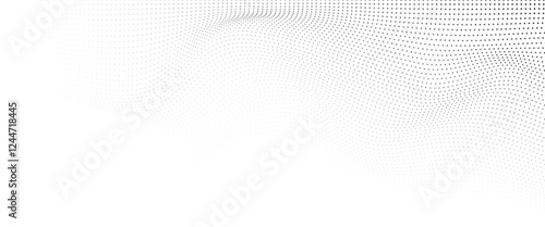 Wave 3d. Wave of particles. Futuristic point wave. Design for poster. Technology vector background