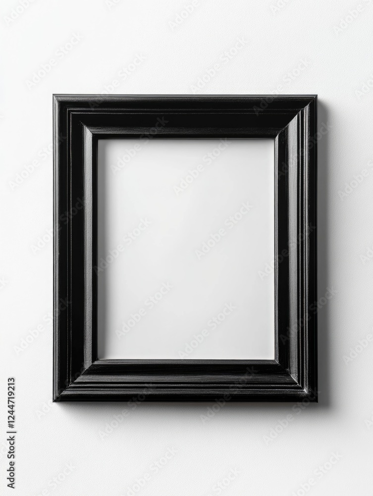 Black Framed Empty Mirror on Wall Black Framed Empty Mirror on Wall