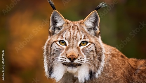 Striking Portrait of a Canadian Lynx Amidst a SnowCovered Landscape, Showcasing the Majestic Beauty and Grace of the Canadian Wilderness in Winters Grip. photo