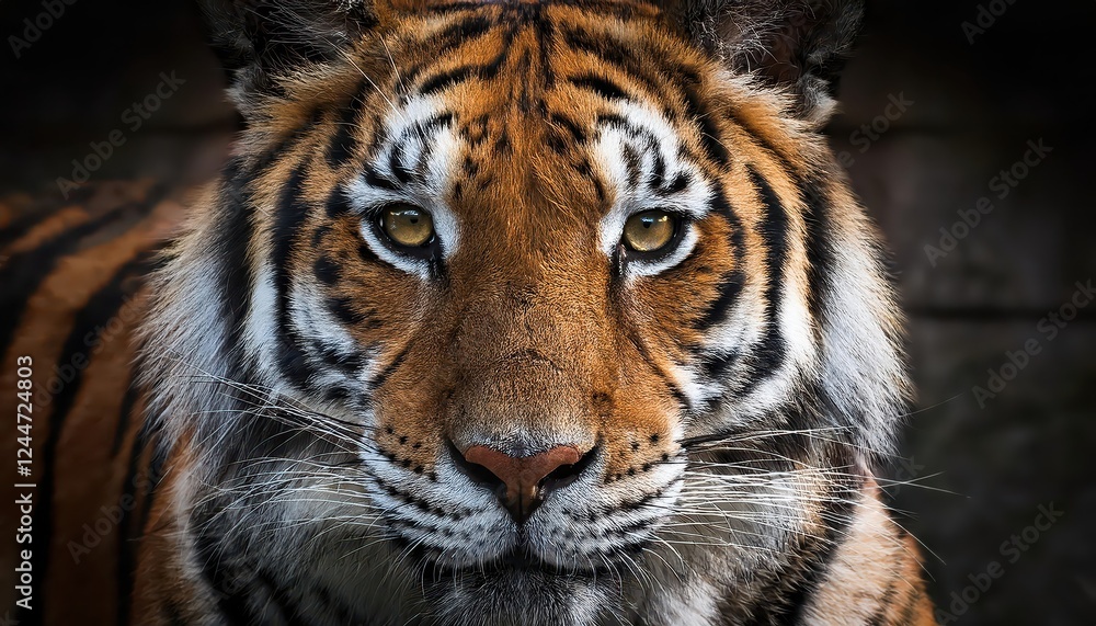 Majestic Tiger in a Misty Jungle Dawn, Displaying Regal Stance and Power with Fur Glowing under Golden Sunlight Majestic Tiger in a Misty Jungle Dawn, Displaying Regal Stance and Power with Fur Glowing under Golden Sunlight