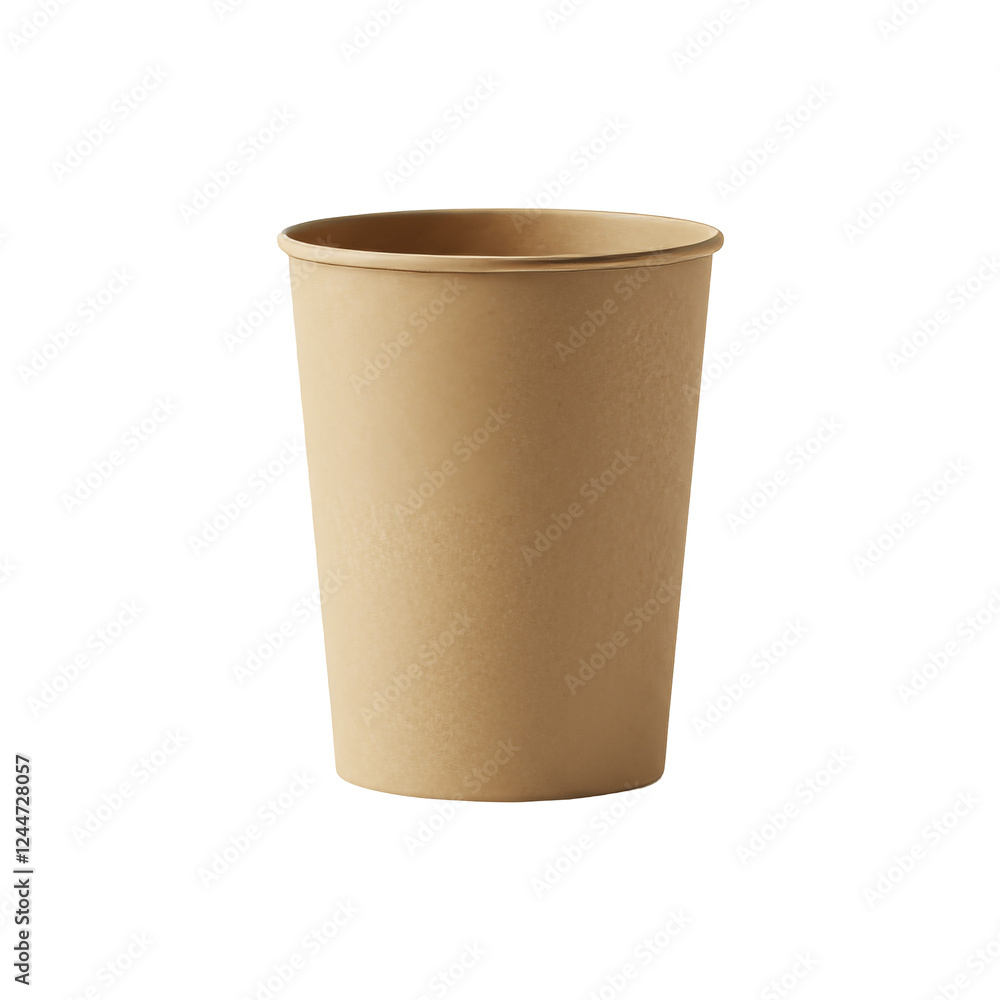 Brown Paper Cup Isolated on White Background Brown Paper Cup Isolated on White Background