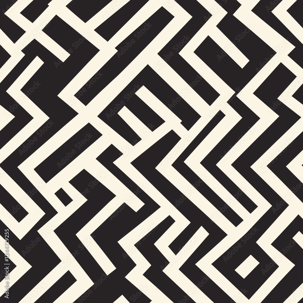 seamless pattern. Modern stylish abstract texture. Repeating geometric shapes from striped elements seamless pattern. Modern stylish abstract texture. Repeating geometric shapes from striped elements