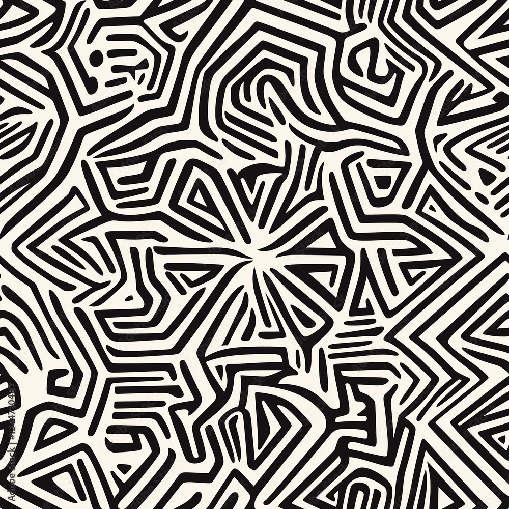 seamless pattern. Modern stylish abstract texture. Repeating geometric shapes from striped elements seamless pattern. Modern stylish abstract texture. Repeating geometric shapes from striped elements