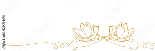 line art hand illustration background with a vesak day