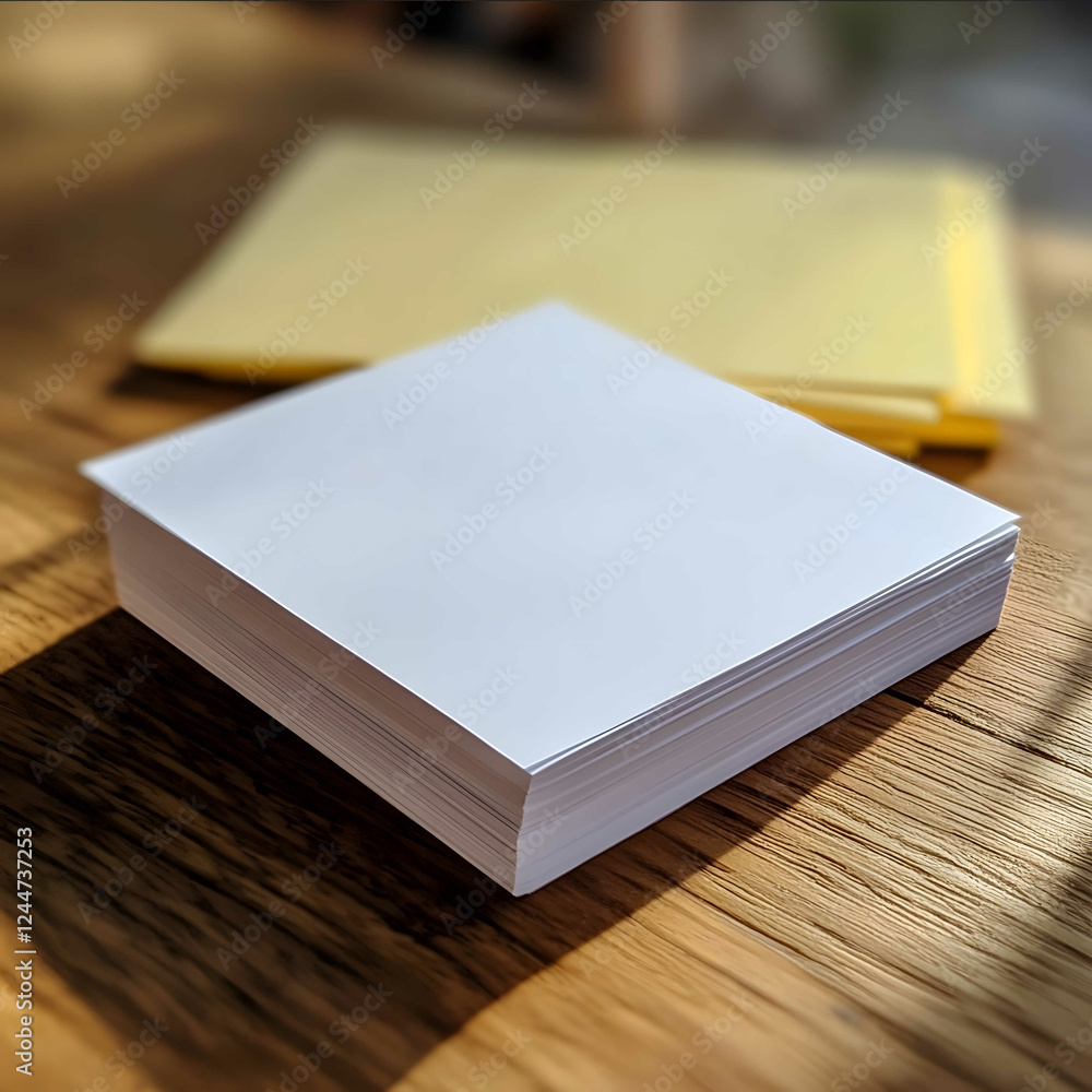 Help me generate some A4 double sided tape There is white paper and also yellow paper that is neatly arranged on the desktop Help me generate some A4 double sided tape There is white paper and also yellow paper that is neatly arranged on the desktop