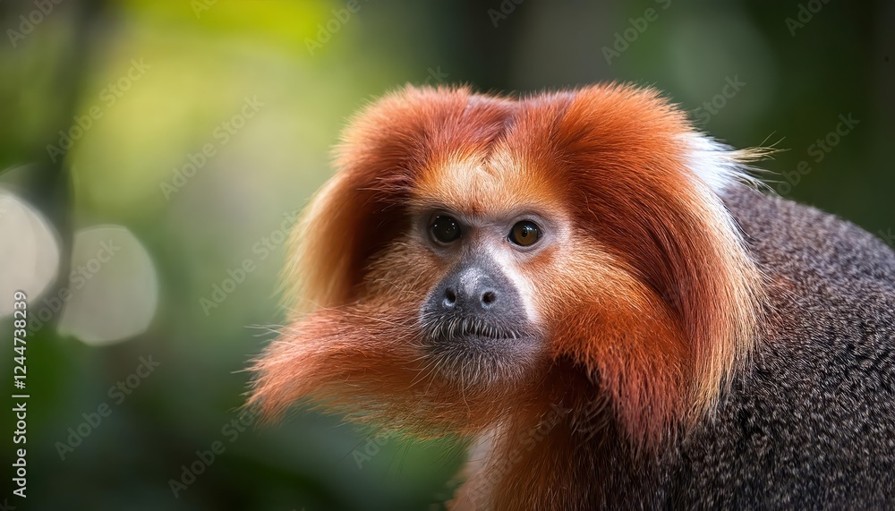 Vividly Colored Red Baldheaded Uakari Monkey, Displaying Unique Characteristics in the Amazon Rainforest, Captured with Stunning Clarity and Dynamic Energy Vividly Colored Red Baldheaded Uakari Monkey, Displaying Unique Characteristics in the Amazon Rainforest, Captured with Stunning Clarity and Dynamic Energy