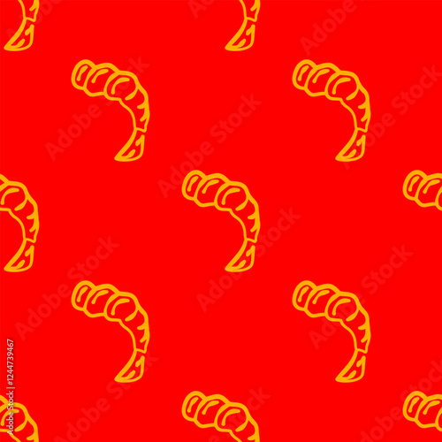 fried shrimp pattern. tempura fried shrimp seamless pattern. crispy shrimp tempura pattern background. Shrimp Pattern Background.