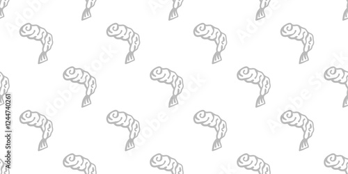 fried shrimp pattern. tempura fried shrimp seamless pattern. crispy shrimp tempura pattern background. Shrimp Pattern Background.