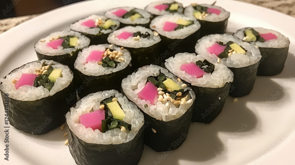 Korean Gimbap: Seaweed Rice Rolls with Pickled Radish Korean Gimbap: Seaweed Rice Rolls with Pickled Radish
