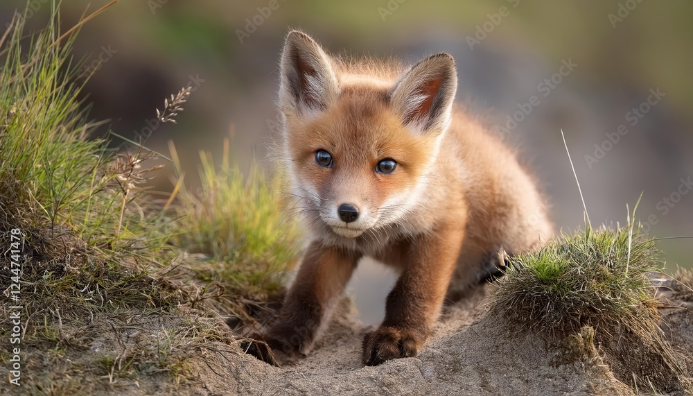 Playful Red Fox Cub Frolics in Freshly Fallen Snow, Showcasing Soft Fur Textures and Energetic Spirits amidst Winter Wonderland. Playful Red Fox Cub Frolics in Freshly Fallen Snow, Showcasing Soft Fur Textures and Energetic Spirits amidst Winter Wonderland.