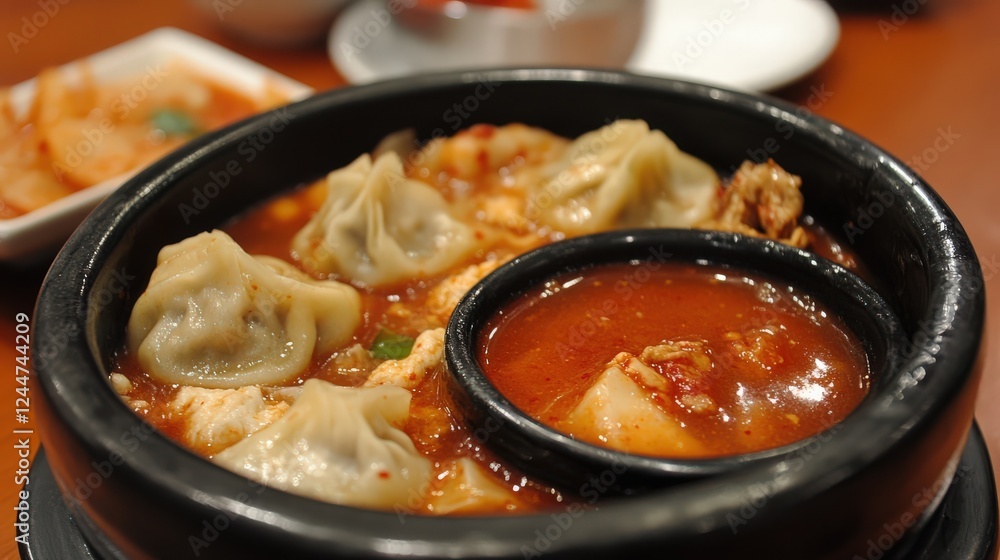 Korean Mandu: Savory Dumplings Served with Dipping Sauce