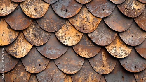 Wallpaper Mural Rustic Metal Scales: A Textured Masterpiece Torontodigital.ca