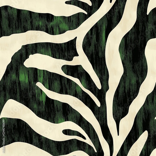 texture of print fabric stripes zebra