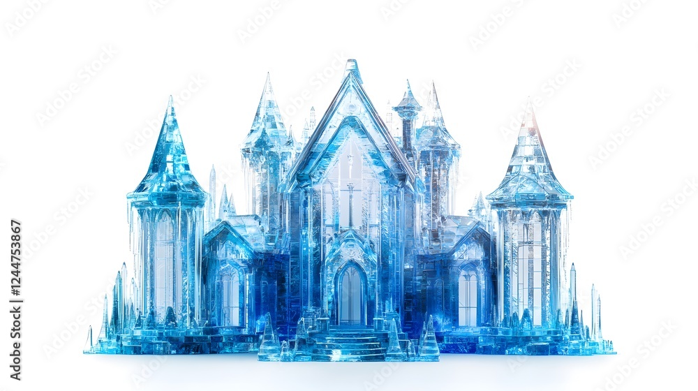 Obraz premium Fantasy Home Isolated In White Background