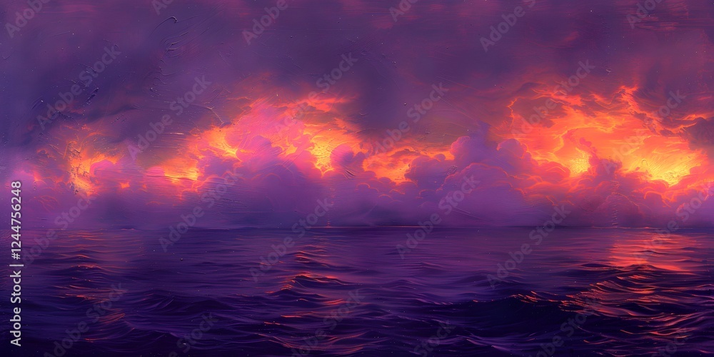 Fototapeta premium Abstract blue and white acrylic swirls.