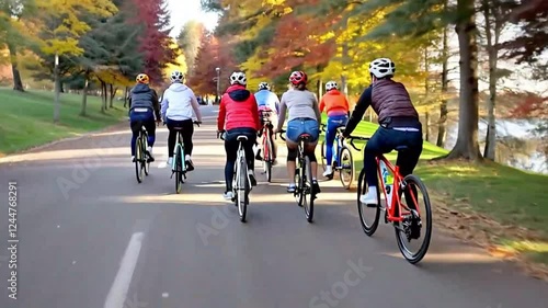 Wallpaper Mural cycling in the park Torontodigital.ca