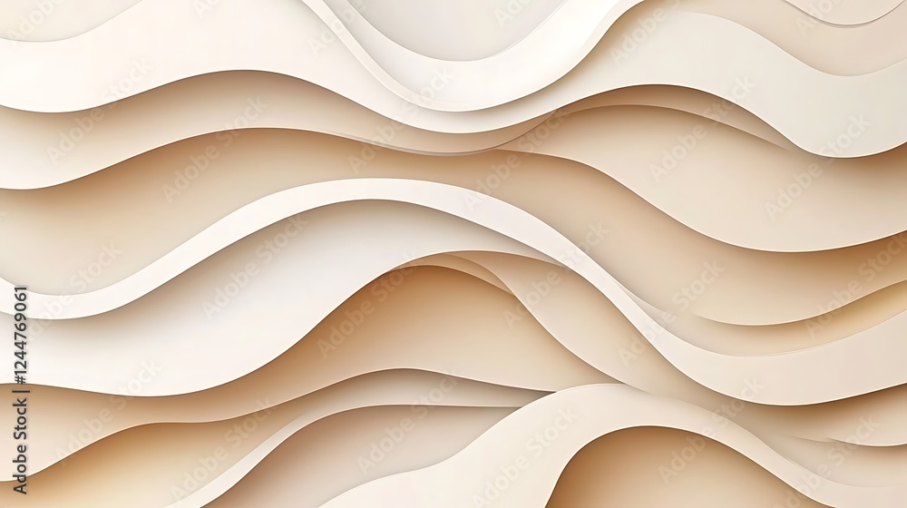 Obraz premium Beige wave pattern background