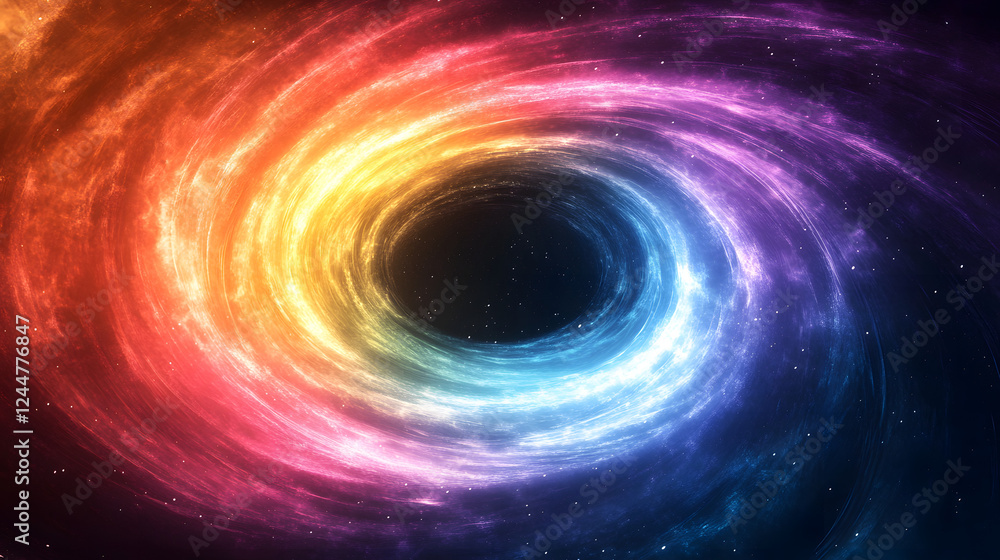 Vibrant Concentric Color Layers in Dark Void Vibrant Concentric Color Layers in Dark Void
