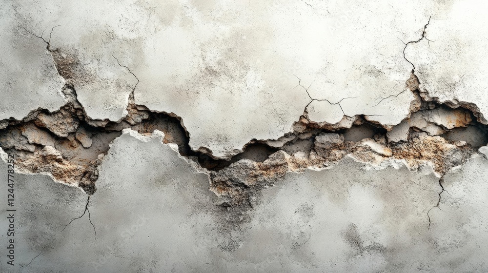 Grey and Brown Cracked Concrete Wall Texture Grey and Brown Cracked Concrete Wall Texture