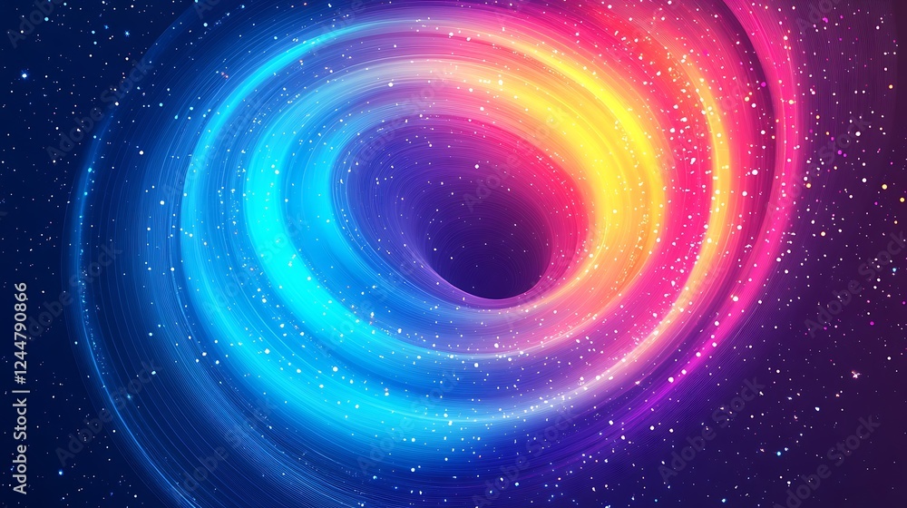 Obraz premium Cosmic swirl, nebula, space, abstract art, background