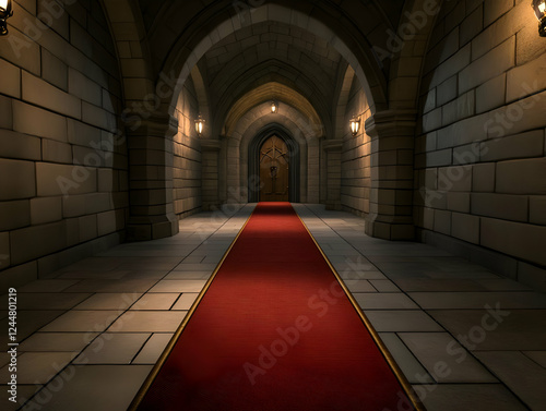 3D Rendered Castle Corridor...