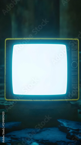 Retro TV with Blank Screen ...