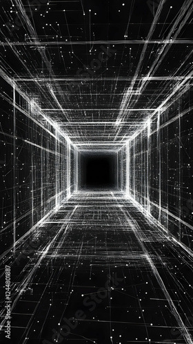 Abstract 3D Tunnel Illustra...