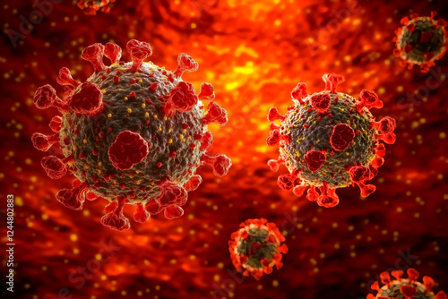 Microscopic View of Virus P...