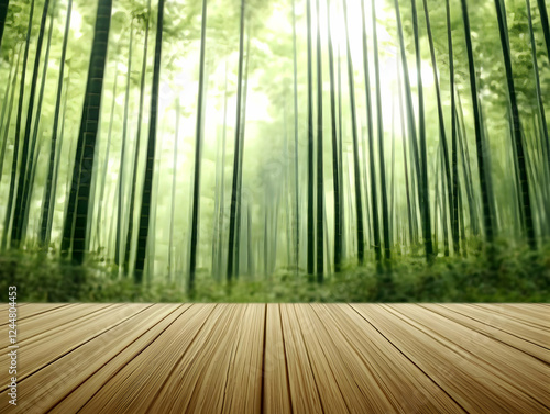 Bamboo Forest Background wi...