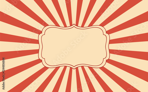 Vintage pattern blank frame circus sign