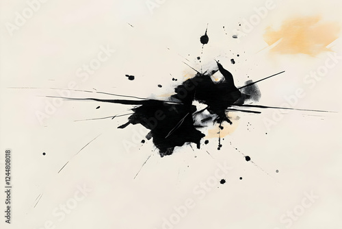 Abstract Painting with Blac...