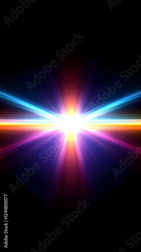 Abstract Light Rays Burst f...