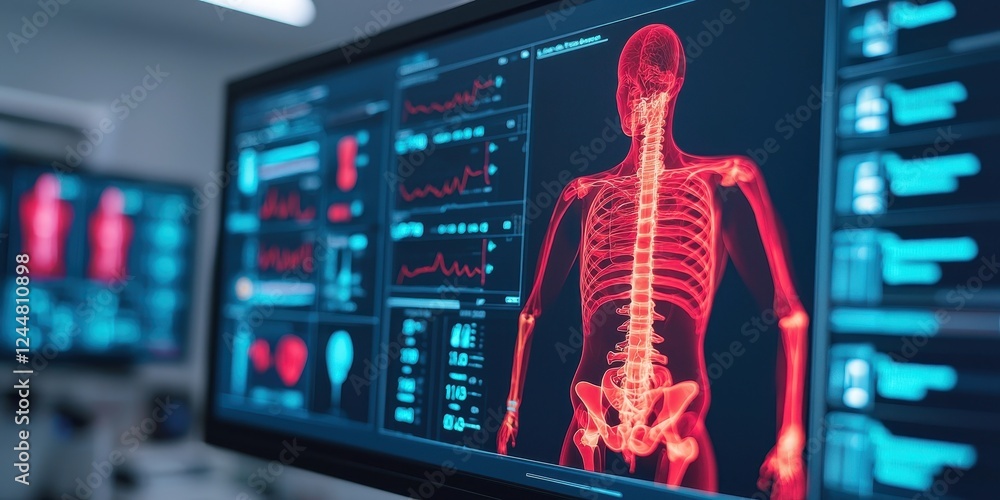 Human Anatomy Digital Display in Healthcare Setting Human Anatomy Digital Display in Healthcare Setting