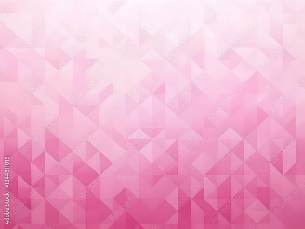 Fototapeta premium Pink Abstract Triangular Background Creates a Soft and Dreamy Atmosphere with Subtle Geometric Patterns.